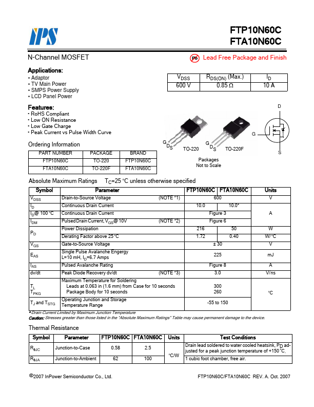 FTP10N60C