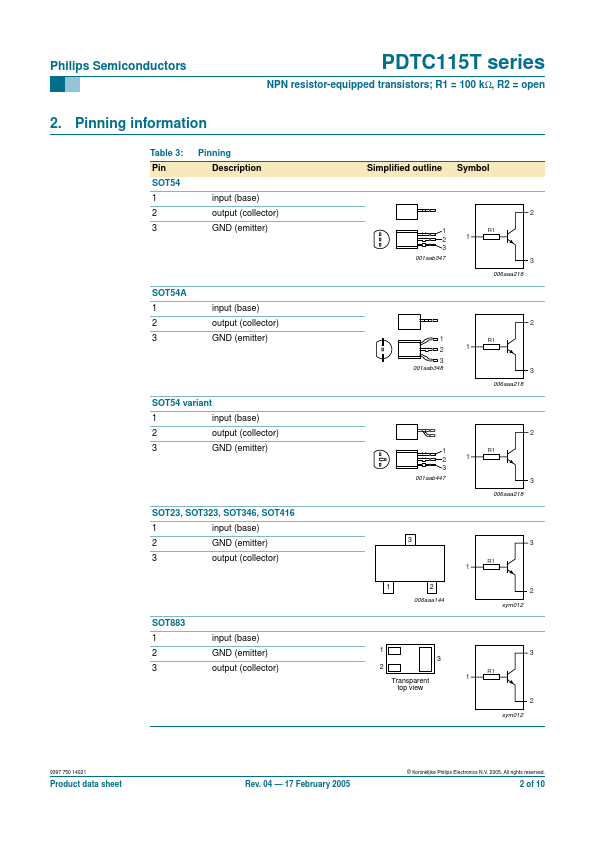 PDTC115T