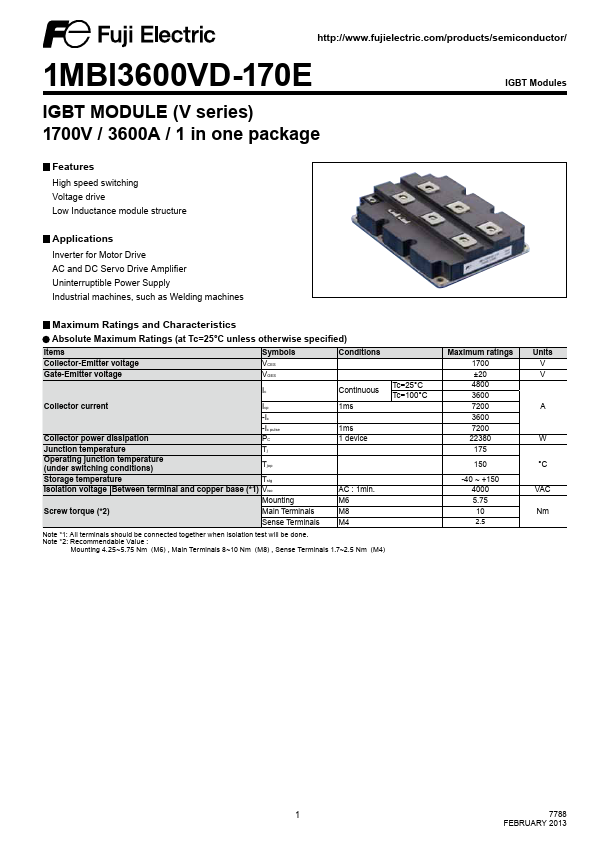 1MBI3600VD-170E