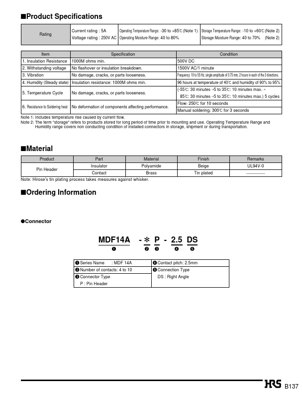 MDF14A-5P-2.5DS