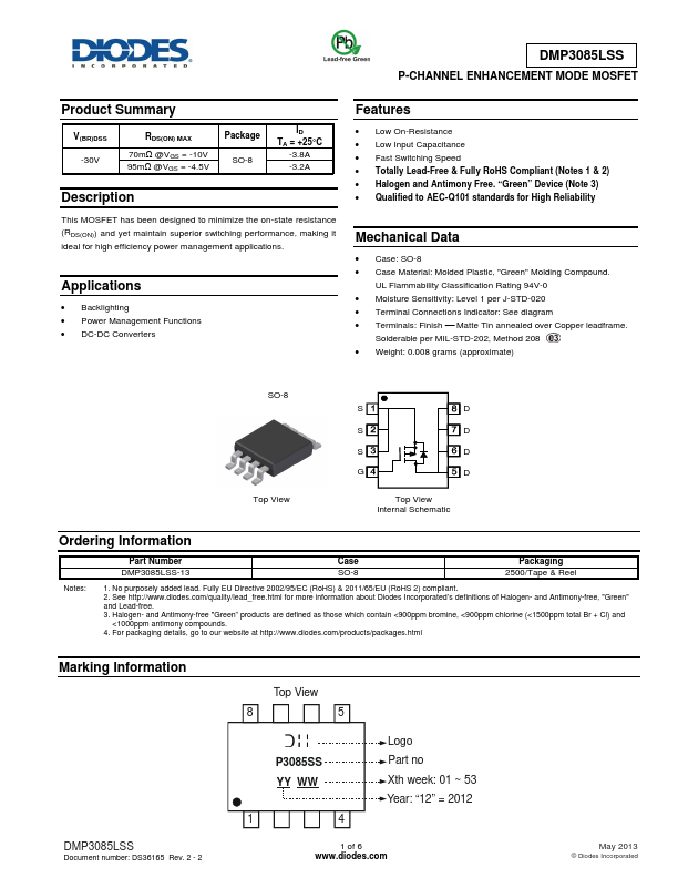 DMP3085LSS