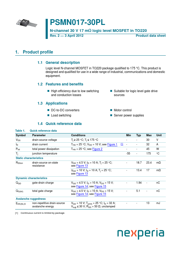 PSMN017-30PL