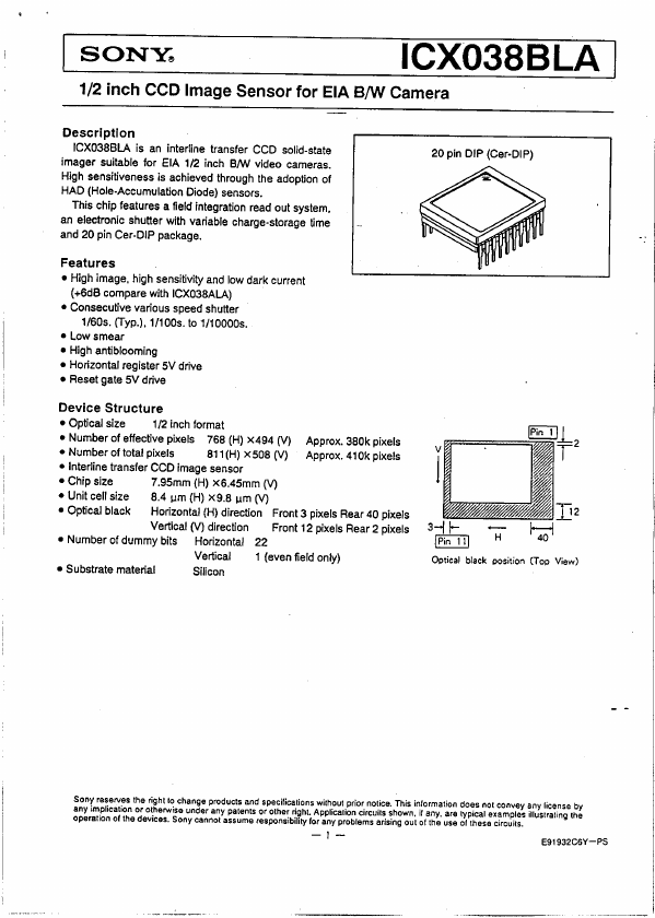 ICX038BLA