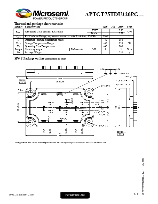 APTGT75TDU120PG