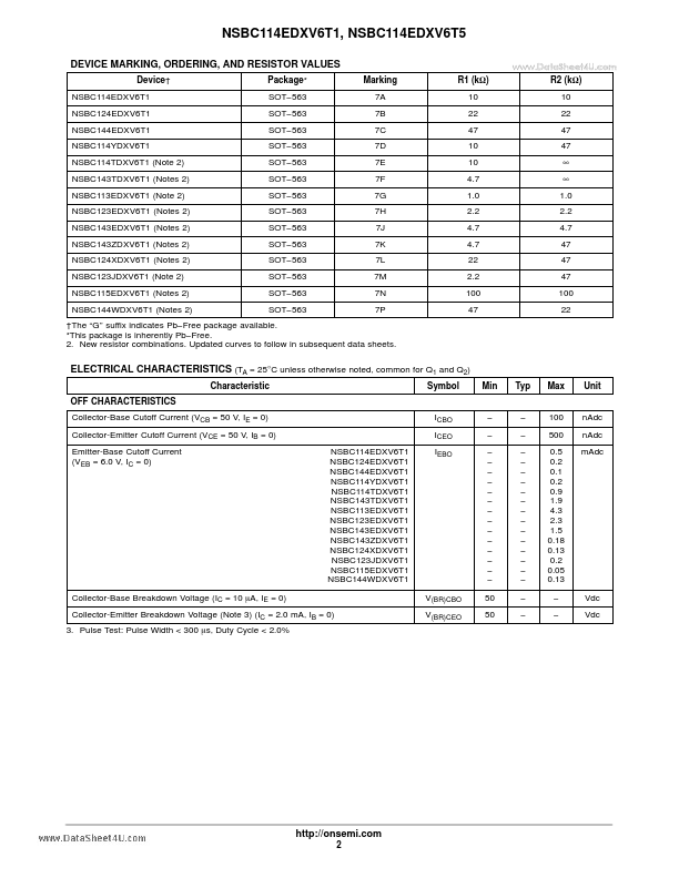 NSBC114EDXV6T5