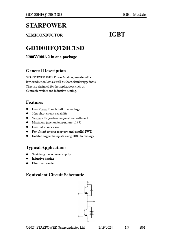GD100HFQ120C1SD Datasheet Preview