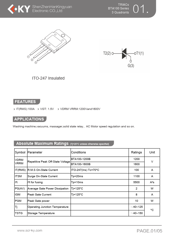 BTA100-1600B