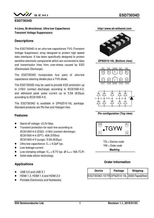 ESD73034D Datasheet Preview