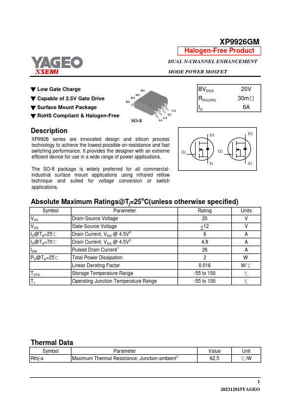 XP9926GM Datasheet Preview