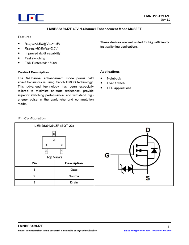 LMNBSS139JZF Datasheet Preview