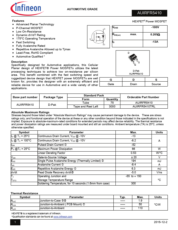 AUIRFR5410