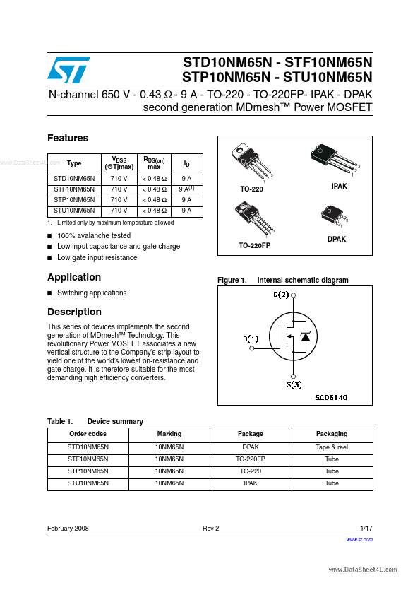 STP10NM65N