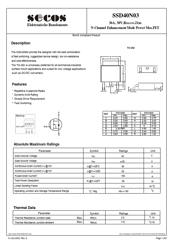 SSD40N03