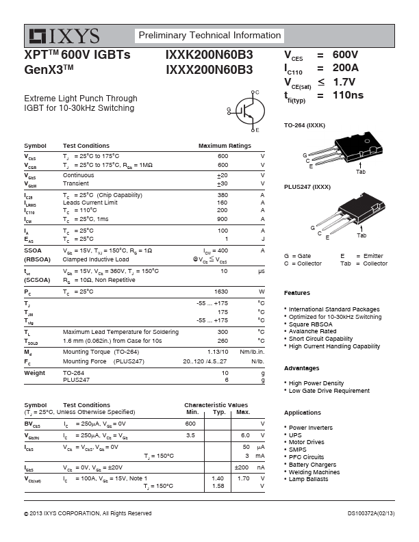 IXXK200N60B3