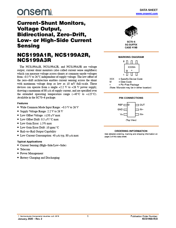 NCS199A3R Datasheet Preview