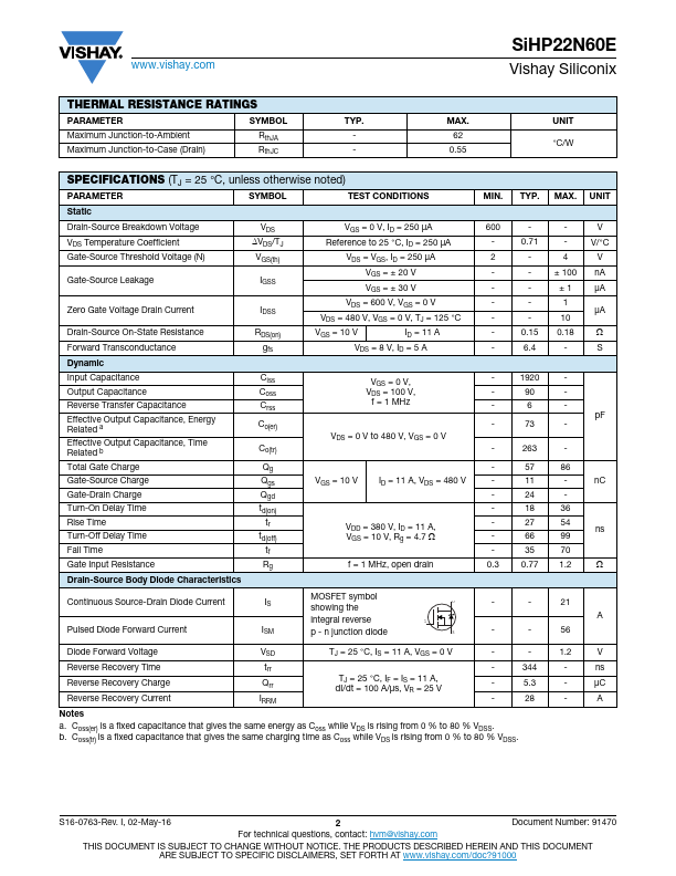 SiHP22N60E