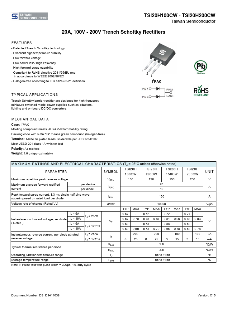 TSI20H150CW