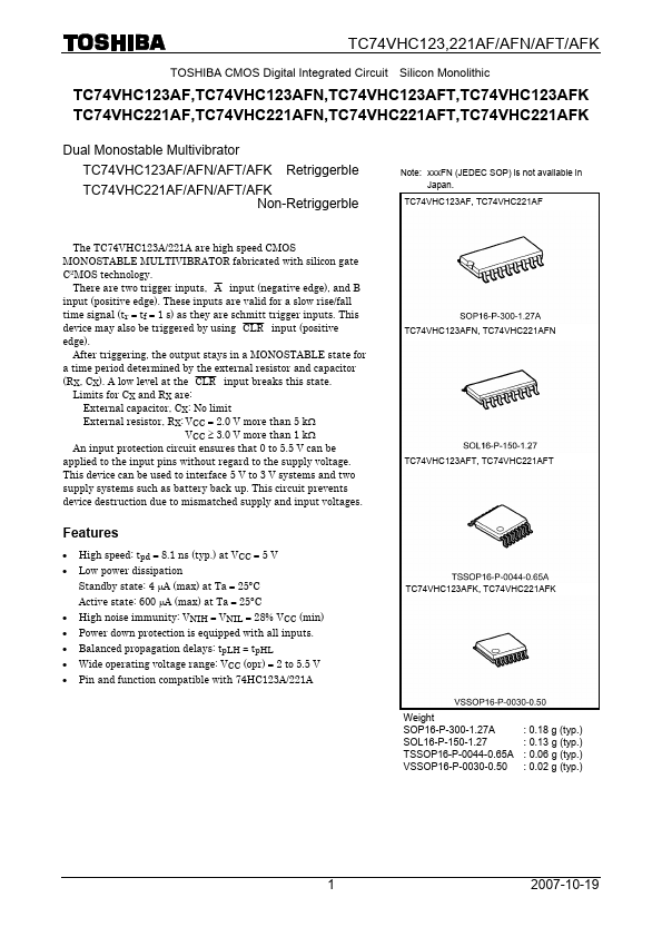 TC74VHC221AFT