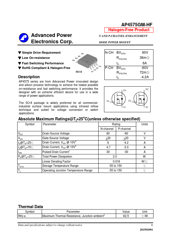 AP4575GM-HF