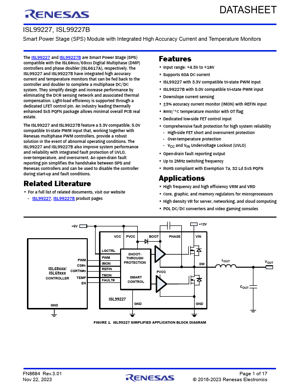 ISL99227 Datasheet Preview