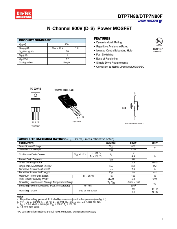 DTP7N80F