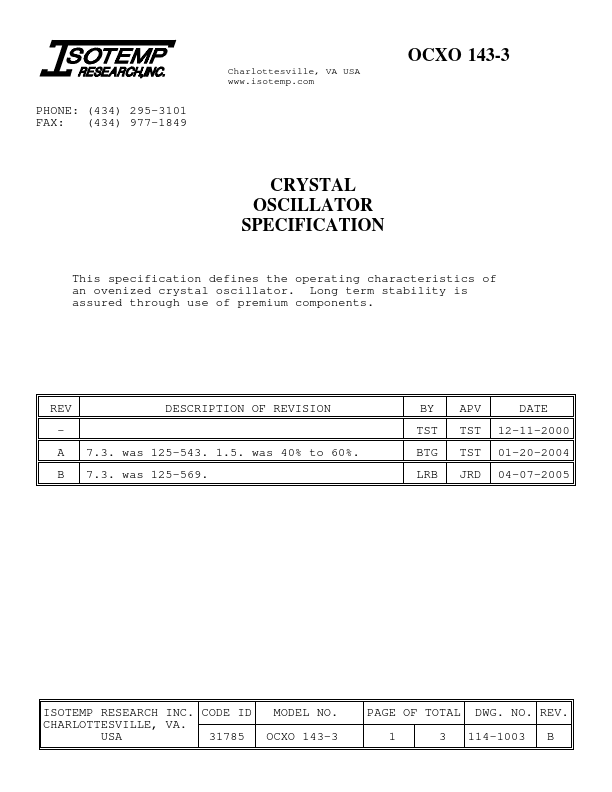 OCXO-143-3