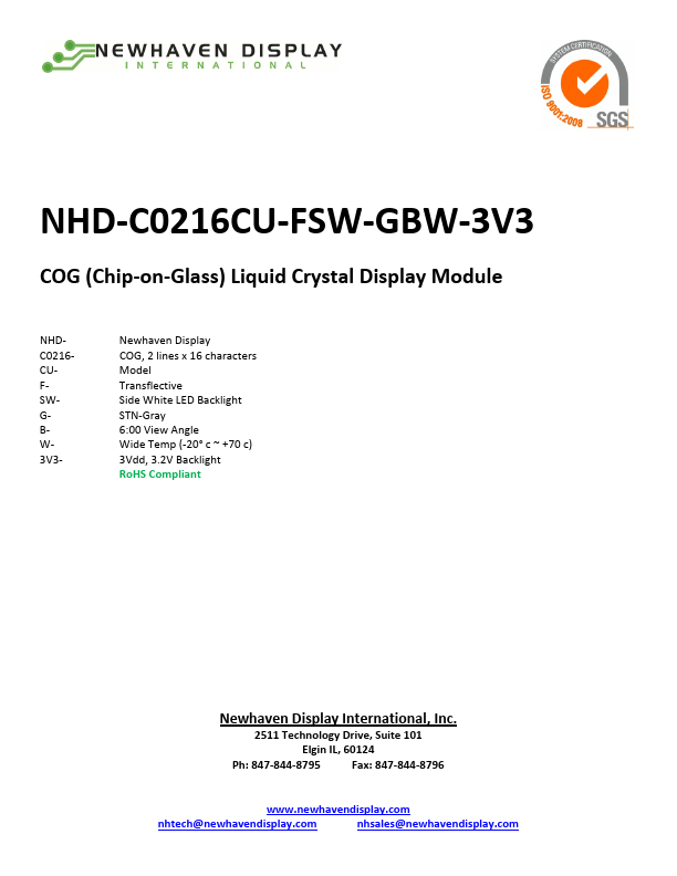 NHD-C0216CU-FSW-GBW-3V3