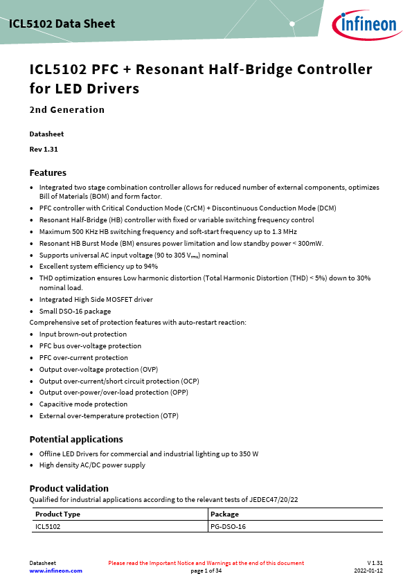 ICL5102 Datasheet Preview