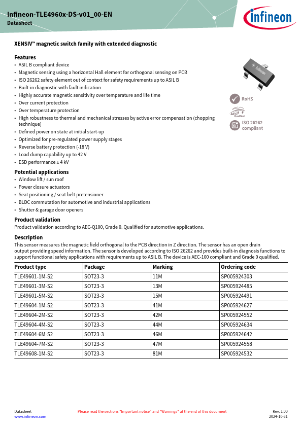 TLE49608 Datasheet Preview