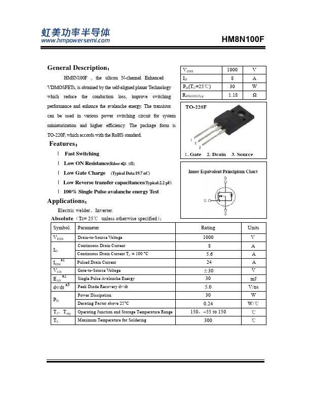 HM8N100F Datasheet Preview