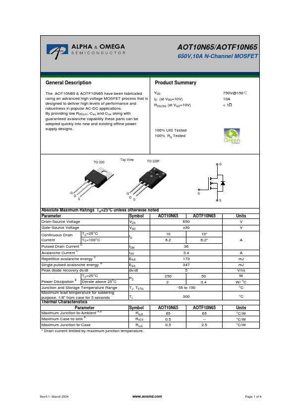 AOTF10N65