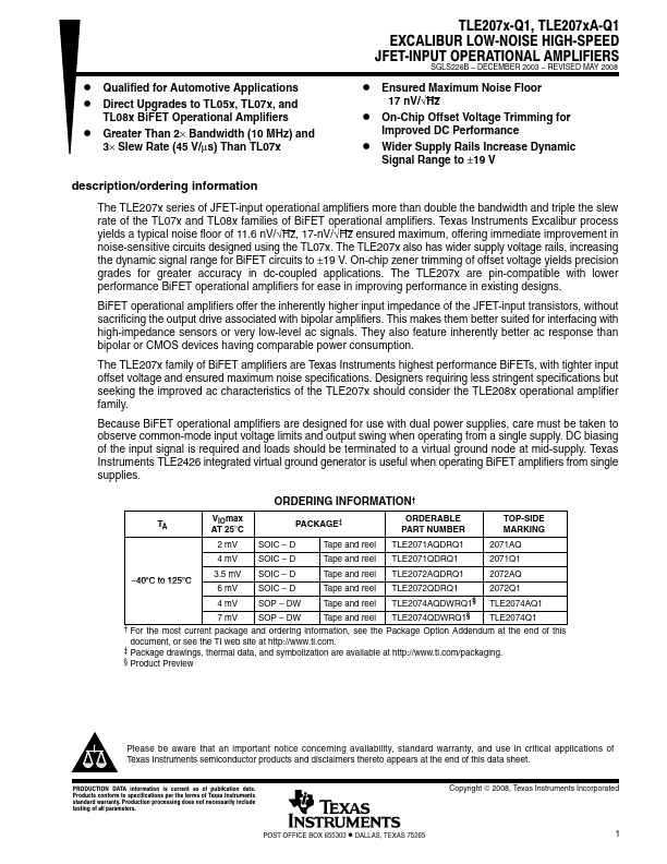 TLE2071-Q1