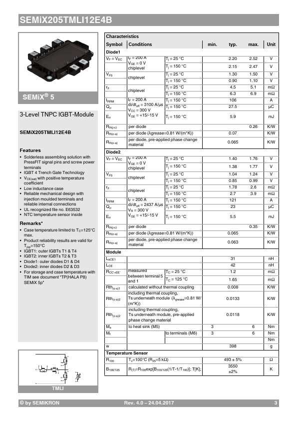 SEMiX205TMLI12E4B