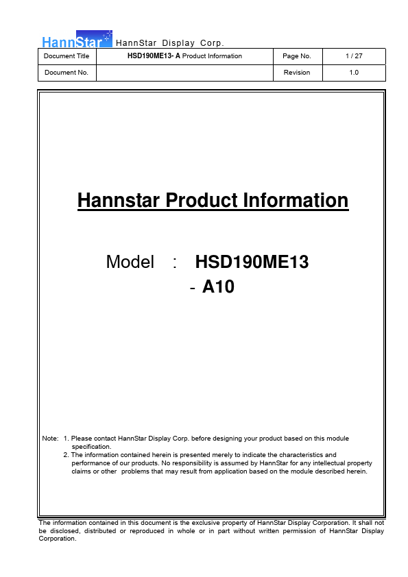HSD190ME13-A10