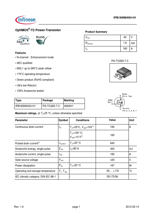 IPB160N04S4-H1