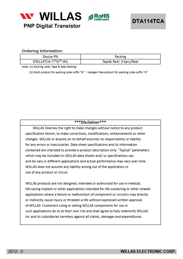 DTA114TCA