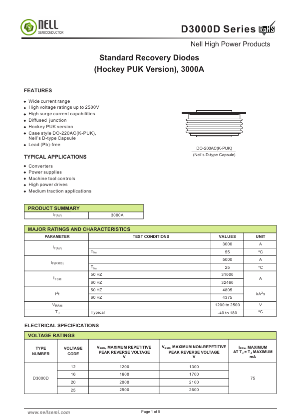 D3000D25 Datasheet Preview