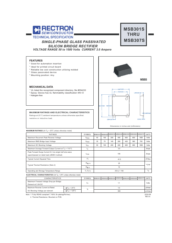 MSB301S Datasheet Preview