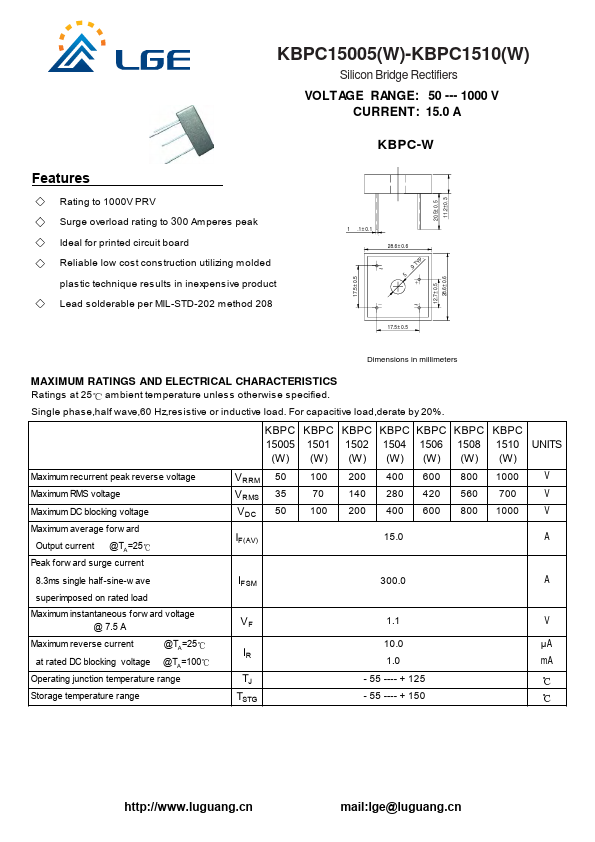 KBPC15005W