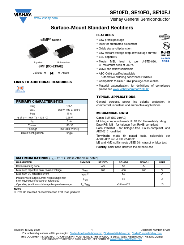 SE10FG Datasheet Preview