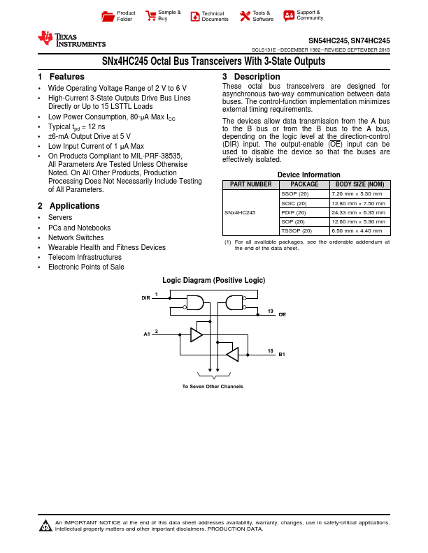 SNV54HC245W