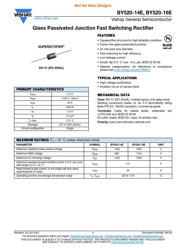 BY520-16E Datasheet Preview