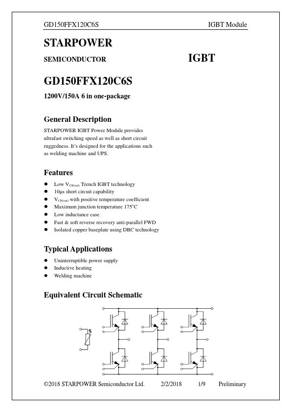 GD150FFX120C6S Datasheet Preview
