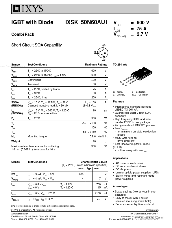 IXSK50N60AU1