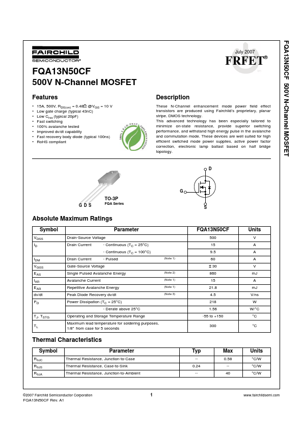 FQA13N50CF