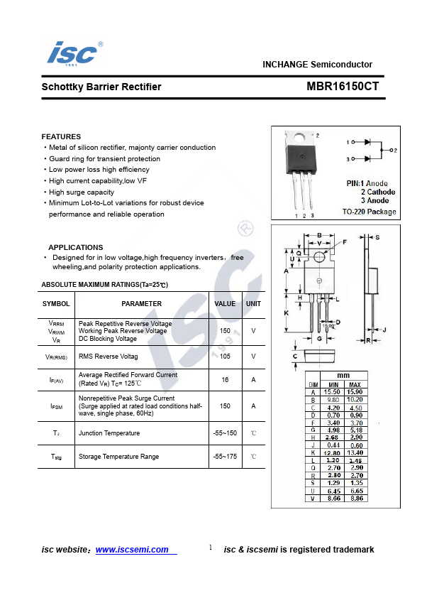 MBR16150CT