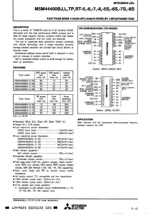 M5M44400BJ-8