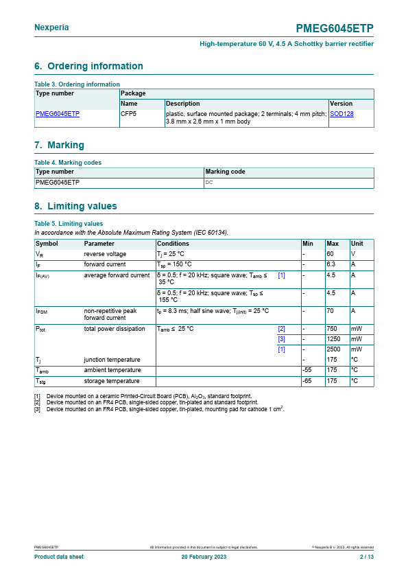 PMEG6045ETP