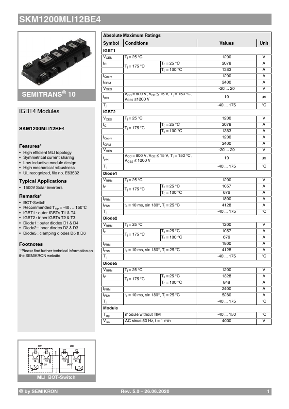 SKM1200MLI12BE4