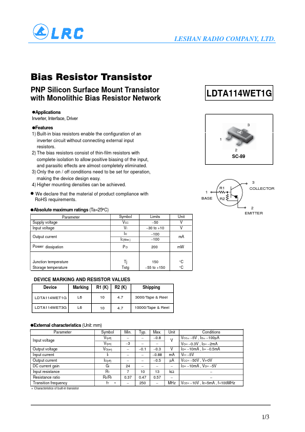 LDTA114WET3G